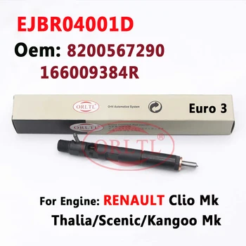 Orginal EJBR04001D RENAULT 166009384R dyzelinio kuro purkštukas 28232242 8200567290 skirtas Clio Mk III 1.5L dCI Euro 3 EJBR01801Z