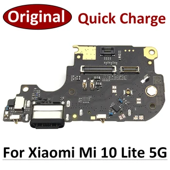 Original NeW for Xiaomi Mi 10 Lite 5G Dock Connector Micro USB Charger Įkrovimo prievado lankstus kabelis Mikro plokštė, skirta Xiaomi Mi10 Lite