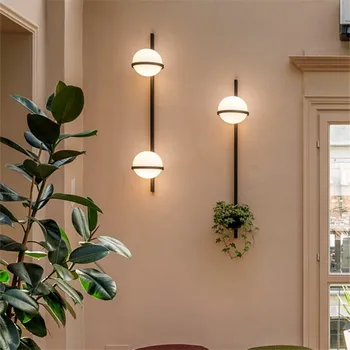 Palma Sieninis šviestuvas LED modernus Art Deco šviestuvas stiklas Creative Nordic augalų šviesa namų svetainei Vidaus dizainerio namų dekoras