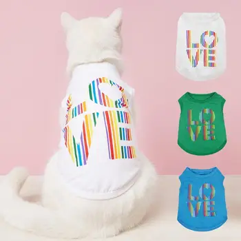 Pet Tops Fine Workmanship Cats marškinėliai Patogūs žavingi naminių gyvūnėlių drabužiai