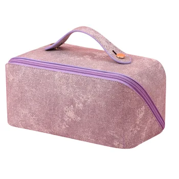PU odinis didelės talpos daugiafunkcinis kosmetikos krepšys moterims Bandhnu vandeniui atsparus skalbimo krepšys Advanced Sense nešiojamas makiažo krepšys