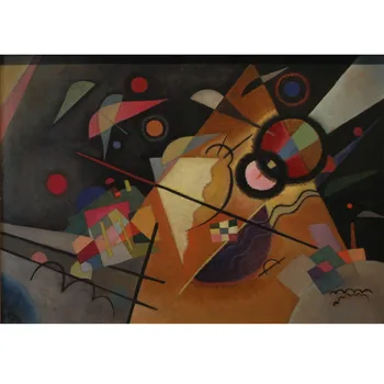Rankomis nutapyta aukštos kokybės Geltonojo taško reprodukcija, kurią sukūrė Wassily Kandinsky abstrakti aliejinė tapyba ant drobės Namų dekoracijos