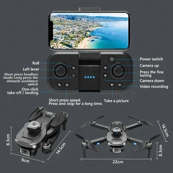 SG101 Pro bešepetėlinis motorinis dronas, 4K fotoaparato drono optinio srauto lokalizavimas, kliūčių vengimas, Quadcopter sraigtasparnio vaiko žaislo dovana