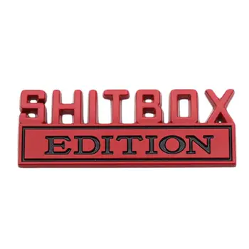 Shitbox Edition lipdukas 3D Shitbox dizaino automobilių lipdukai Kūrybinės naujovės dekoracijos Juokingi automobilio galiniai lipdukai Lipnus