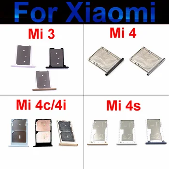  SIM kortelių dėklo laikiklis, skirtas Xiaomi Mi 3 4 4c 4i 4s atminties ir SIM kortelių skaitytuvo lizdo adapterio telefono keitimo remonto dalims Mi4