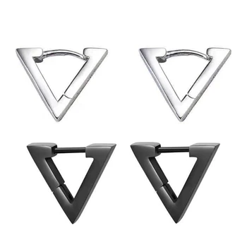 Skanus mažas paprastas trikampiams auskarai geometriniai auskarai papuošalai moteriški punk nerūdijančio plieno auskarai
