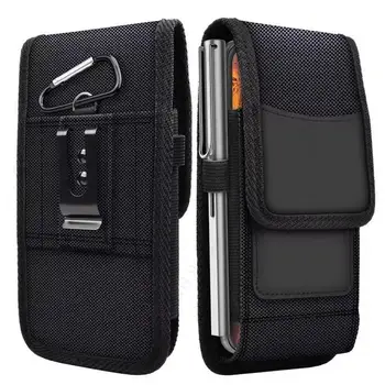 Skirta Motorola G54 G84 Oksfordo audinio odinis telefono dėklas, skirtas Moto G14 G52j G73 G53 G62 G22 G200 G60 G10 maišelio kortelės piniginės krepšys