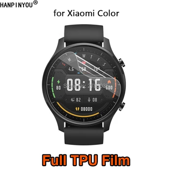 skirta Xiaomi Mi Watch Revolve / Mi Watch Color Clear Full Cover Soft TPU hidrogelio plėvelės ekrano apsaugai (ne grūdinto stiklo)