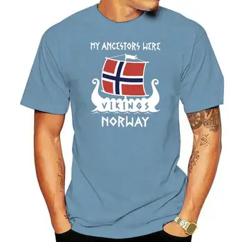 Spausdinti Protėviai Vikingai Norvegija Klasikiniai Norvegijos marškinėliai Spausdinimas nuo raukšlių 2022 m. marškinėliai vyrams Kawaii medvilnės paprasti gentainiai
