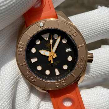 STEELDIVE SD1971S 200m bronzinis vyriškas naro laikrodis vandeniui atsparus šviečiantis mechaninis laikrodis Safyro kristalas NH35 automatiniai laikrodžiai Vyrai