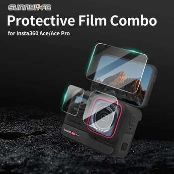 Sunnylife objektyvo ekrano apsauga grūdinto stiklo apsauginės plėvelės veiksmo kamera Priedai, skirti Insta360 Ace/Ace Pro
