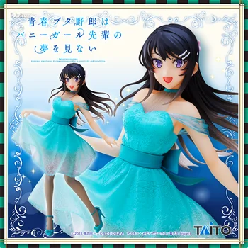 TAITO Coreful Mai Sakurajima Clear Dress Ver. Anime figūrėlės prizas PVC Complete Rascal Nesvajoja apie zuikio mergaitę