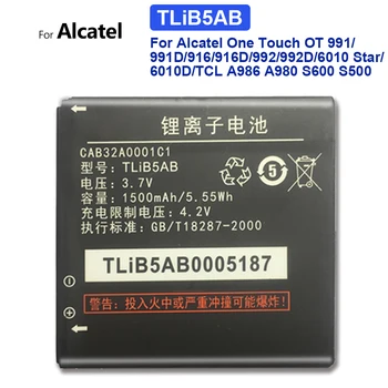 TLiB5AB baterija Alcatel One Touch OT 991/991D/916/916D/992/992D/6010 Star/6010D/TCL A986 A980 S600 S500 su takelio kodu