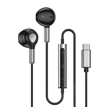 USB C ausinės, į ausis įdedamos ausinės su mikrofonu ir garsumo valdymu, C tipo ausinės, skirtos Samsung S22 S21 S20 FE A53