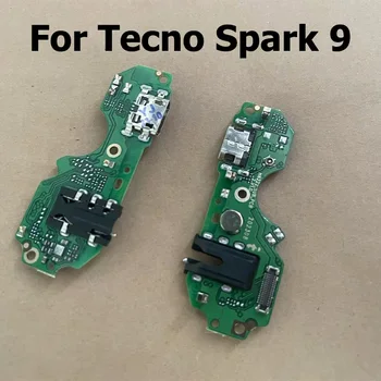 USB maitinimo įkrovimo jungtis Kištuko prievado lankstus laidas Tecno Spark 9 plokštės atsarginės dalys Wit IC