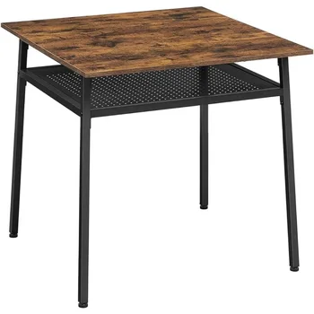 valgomojo stalas 31,5 x 31,5 x 30,7 colio baldai pramoninė aikštė Biuro stalas su daiktadėže Rudas kambarys be krovinių