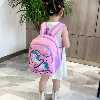 Vienaragio mokyklinis krepšys vaikams Vaikai Dvigubas pečių mokyklinis krepšys Animacinis filmas Kuprinė Neperšlampama mados kuprinės Didelis knygų krepšys