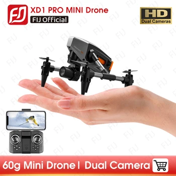 XD1 PRO Mini dronas 60g Dvigubos kameros optinis srautas WIFI aerofotografavimas Quadcopter nuotolinio valdymo pultas Dronai Kalėdų dovanos RC žaislai