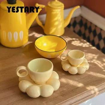 YESTARY Miniatiūrinis lėlių namelis Virtuvės aksesuarai Miniatiūrinis arbatos rinkinys 1/12 Lėlių namelio arbatos rinkinys Baldai Barbei Ob11 Blythe lėlės