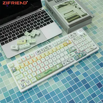 ZIFRIEND 140 Keys Pa Dog Theme Keycaps XDA Height PBT Sublimation Keycap for Mechanical Keyboard Customized DIY Key Caps