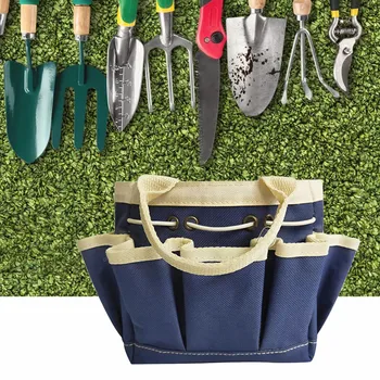 Įrankių reikmenys su išorinėmis šoninėmis kišenėmis Ne sodo tote laikymo krepšys sodo įrankių laikymo krepšiai lauko sodininkystei