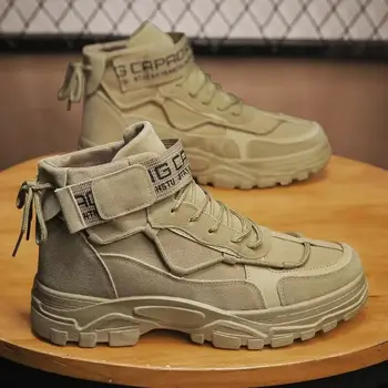 Žygio žieminiai batai Lengvi neslystantys vyrai Dykumos kulkšnies batai 2024 Vyriški batai Taktiniai kariniai koviniai batai lauke