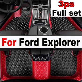 Automobilinis grindų kilimėlis Ford Explorer Classic U502 7seat 2016 ~ 2019 neslystančios trinkelės Neperšlampamos trinkelės Kilimėliai Odinis grindų kilimėlis Automobilių aksesuarai