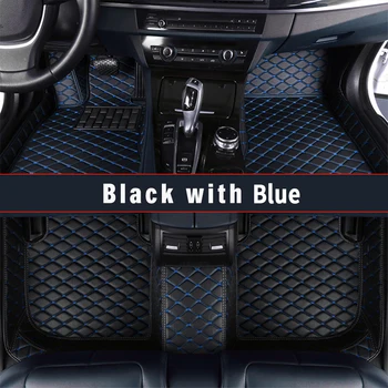 Automobilių grindų kilimėliai Citroen C4 2008-2016 LHD 5Seater pėdų pagalvėlės Individualizuota salono oda Vandeniui atsparių automobilių dalių apdaila