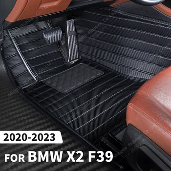 Individualūs anglies pluošto stiliaus grindų kilimėliai BMW X2 F39 2020 2021 2022 2023 pėdų kilimų dangtis Automobilių salono aksesuarai