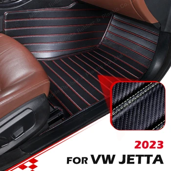 Individualūs anglies pluošto stiliaus grindų kilimėliai VW Volkswagen JETTA 2023 pėdų kilimų dangtis Automobilių salono aksesuarai