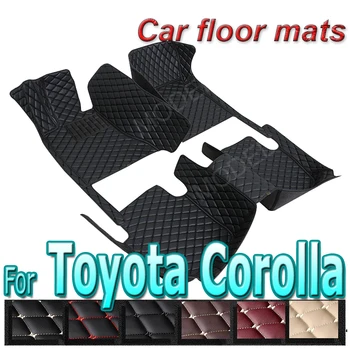 Individualūs odiniai automobilių grindų kilimėliai Toyota Corolla E120 2001 2002 2003 2004 2005 2006 2007 Automobilių kilimų kilimėliai Kojų pagalvėlės