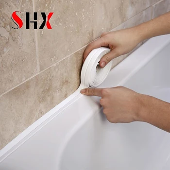 juosta PVC medžiagos kriauklė įtrūkimo juostelė virtuvė vonios vonia kampinė sandarinimo juosta vandeniui ir pelėsiui atspari lipni sandarinimas