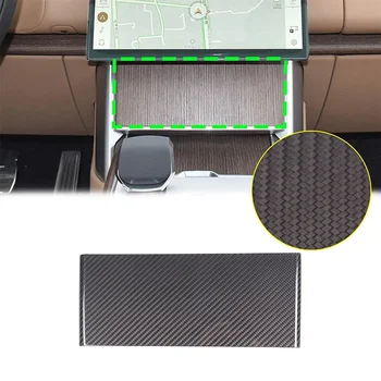 Land Rover Range Rover Vogue 2024+ tikro anglies pluošto automobilio centro valdymo navigacijos ekranas po dekoratyviniais viršelio priedais