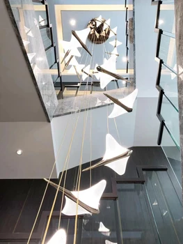 Led Dviaukštė pakabinama lempa Dizaino modeliavimo salė Pardavimų skyrius Šviestuvas Šeima Mezzanine Svetainės laiptai Šviestuvas