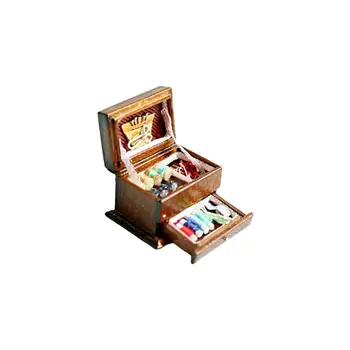 Lėlių namelio rankdarbių dėžutė Mini baldų aksesuarai Papuošalai Žaislų dekoracijų modelis Gyvybės scena 1:12 Mastelis Rankų darbo miniatiūra