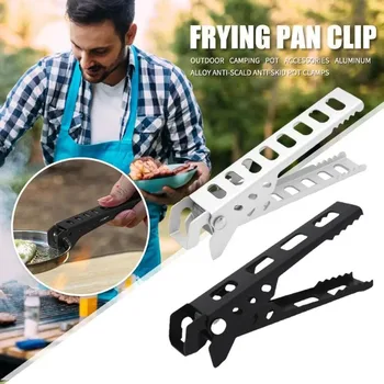 Pot Lifter Ultralight Outdoor Camping Pot Gripper Clamp Clamp Hot Dish Plate Holder for Outdoor Cooking Camping Picnic BBQ