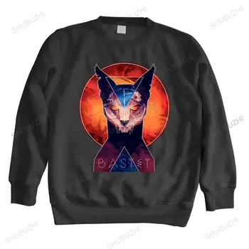 Vasaros mada juoda Trumpomis rankovėmis Custom Bastet Cat Goddess Men Boy XXXL Family Dress drop shipping vyriški rudeniniai džemperiai