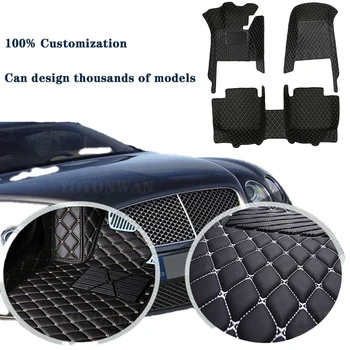 YOTONWAN Aukštos kokybės odinis individualizuotas automobilių grindų kilimėlis, skirtas BMW E61 5 serijos gastrolėms 2004-2010 metai Interjero detalės Automobilių aksesuarai
