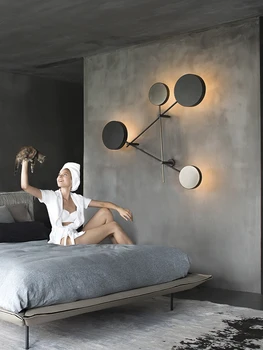 šiaurietiško stiliaus sieninis šviestuvas svetainė postmodernus minimalistinis kūrybinis specialus dekoravimo modelis kambario foninis sieninis šviestuvas